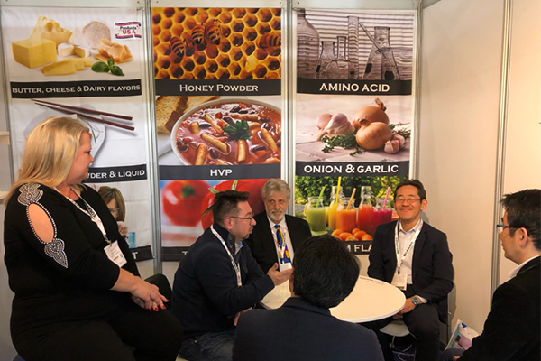 Flavor Consultants, Inc. from Las Vegas, Nev. meeting with customers at the International Baking Ingredients Expo in Las Vegas, NV, 2019. Flavor Consultants, Inc. from Las Vegas, Nev. meeting with customers at the International Baking Ingredients Expo in Las Vegas, NV, 2019.