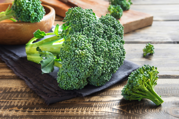 Photo of broccoli on a table. 